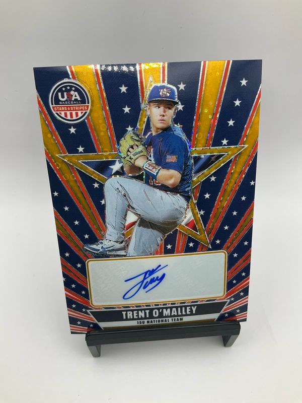 2026 USA STARS &amp; STRIPES TRENT O'MALLEY GOLD DISCO AUTO /10 NTS-TO