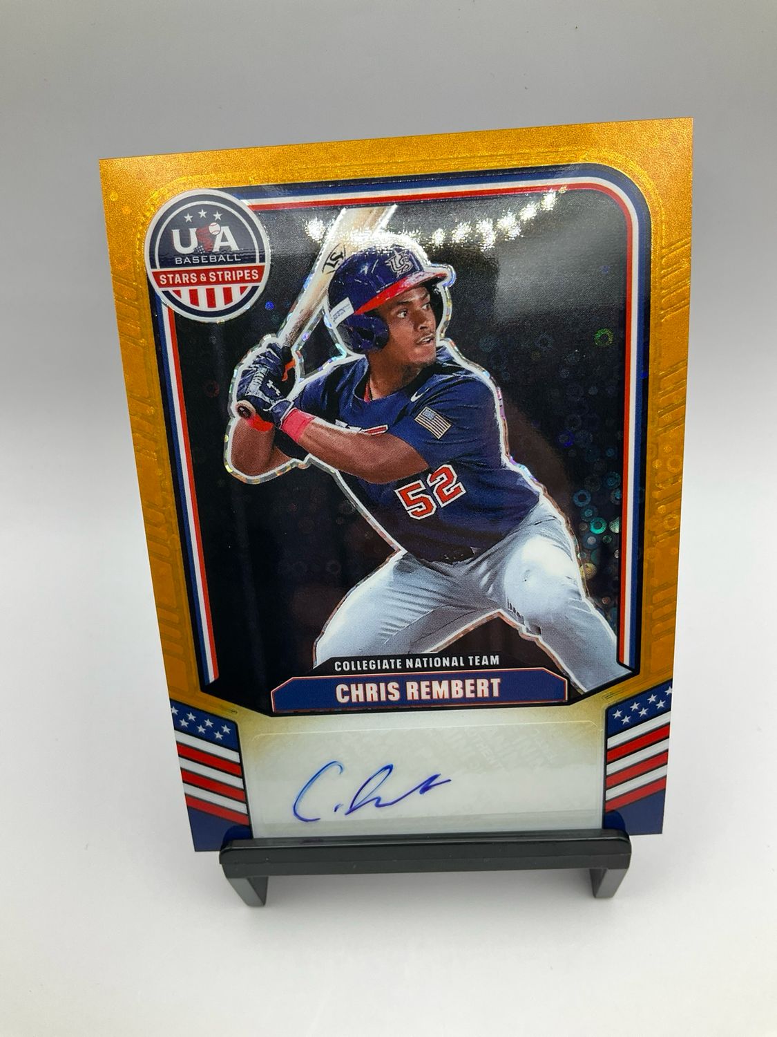 2026 USA STARS &amp; STRIPES CHRIS REMBERT GOLD DISCO AUTO /10 CNT-CR