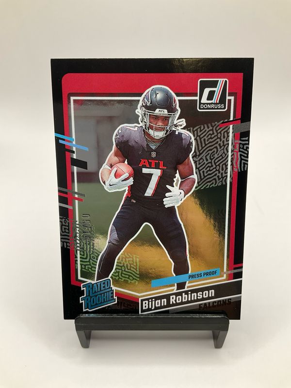 2023 DONRUSS BIJAN ROBINSON BLACK RATED ROOKIE 6/10
