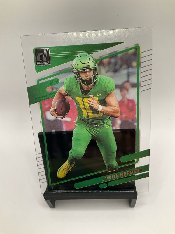 2023 Panini Chronicles Draft Picks Clearly Donruss #15 Justin Herbert
