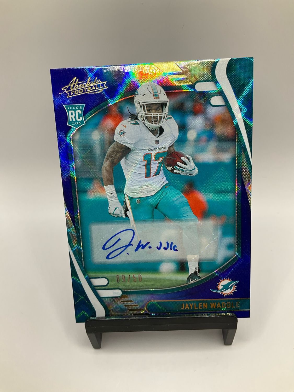 2021 Panini Absolute Football Jaylen Waddle Auto #106 RC 9/50