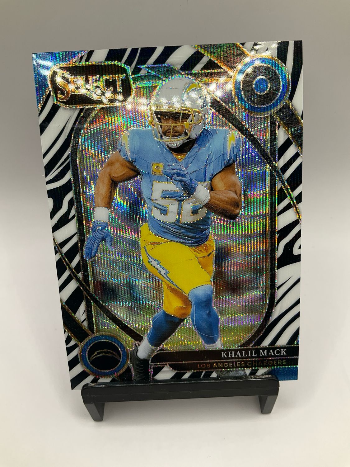 2024 Panini Select Khalil Mack Zebra Prizm Club Level #277