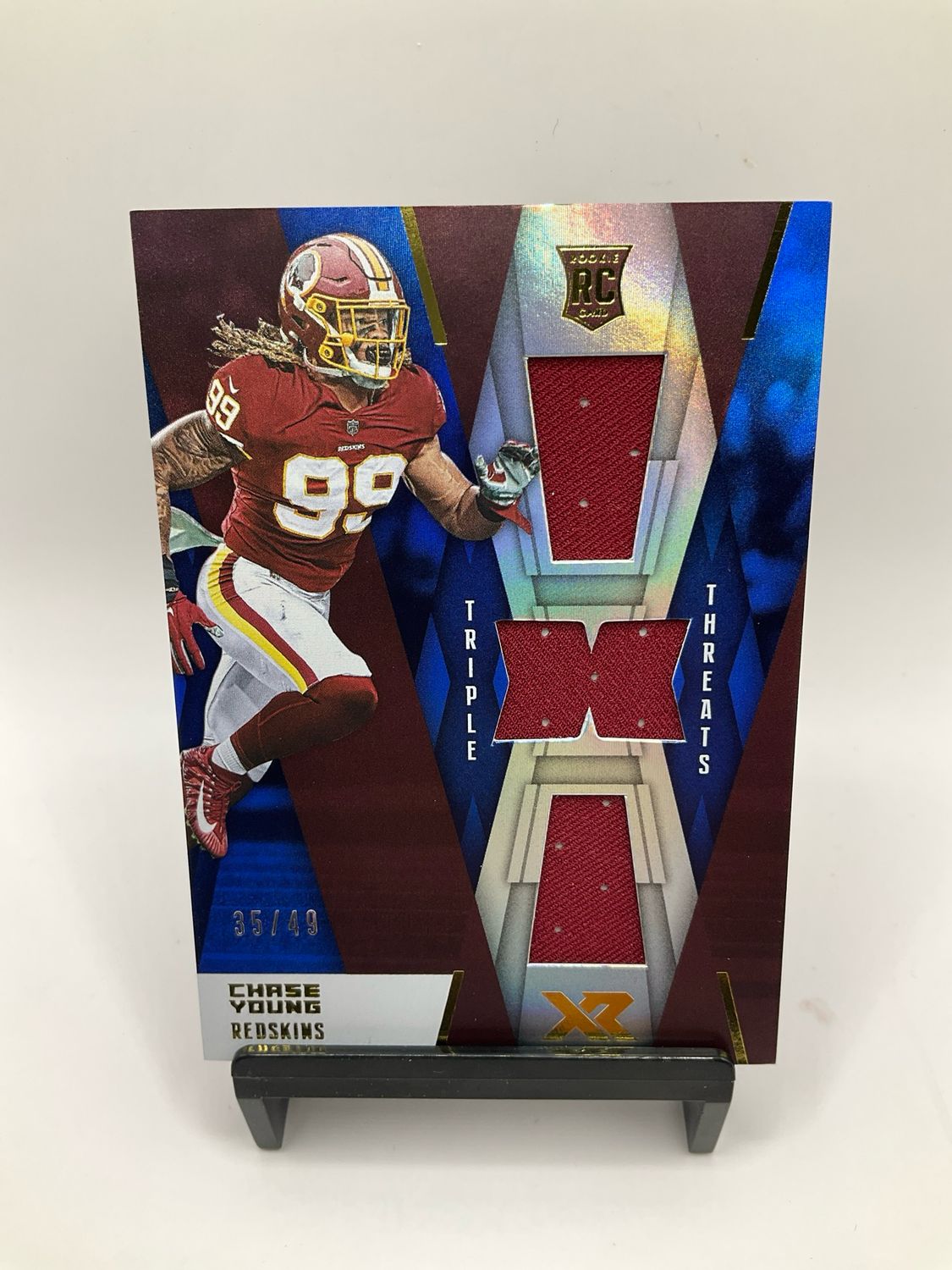 2020 XR CHASE YOUNG BLUE TRIPLE PATCH /49 RTM-CY