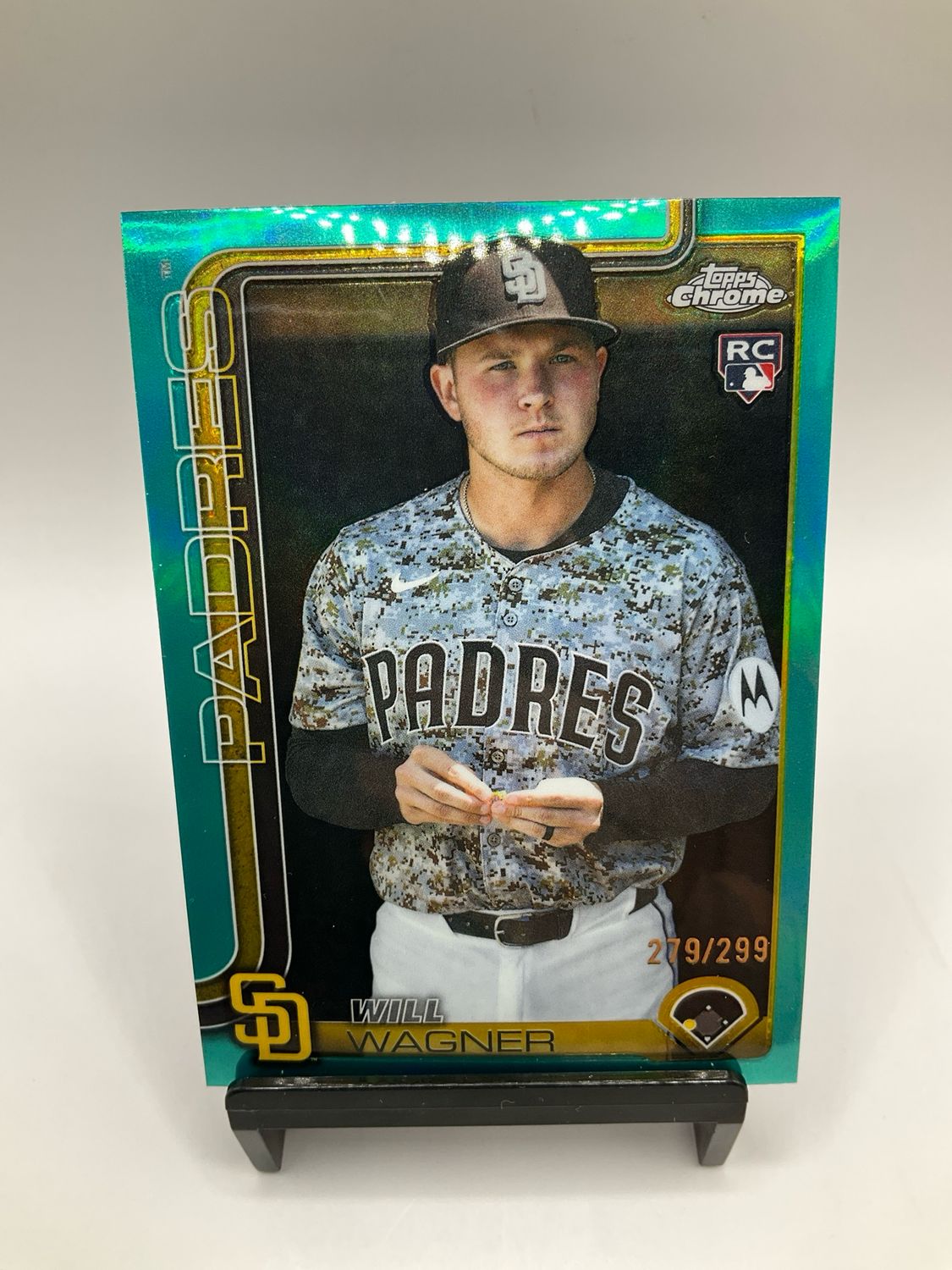 2025 TOPPS CHROME WILL WAGNER TEAL /299 NO. USC111