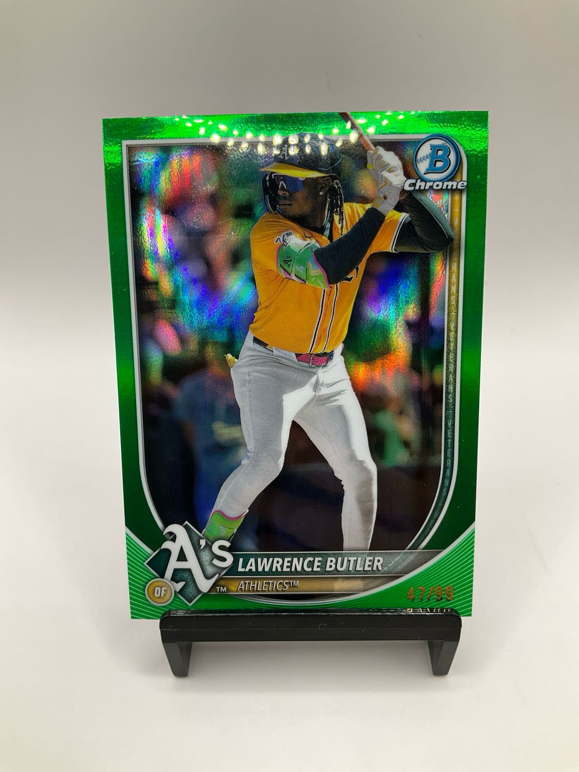 2025 BOWMAN CHROME LAWRENCE BUTLER GREEN REFRACTOR NO. 65
