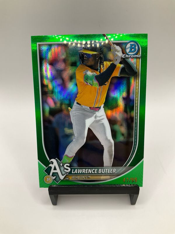 2025 BOWMAN CHROME LAWRENCE BUTLER GREEN REFRACTOR NO. 65