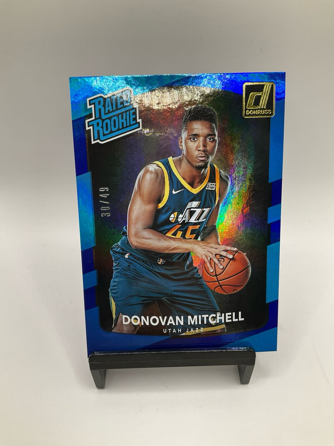 2017 DONRUSS DONOVAN MITCHELL AQUA /49 NO. 188