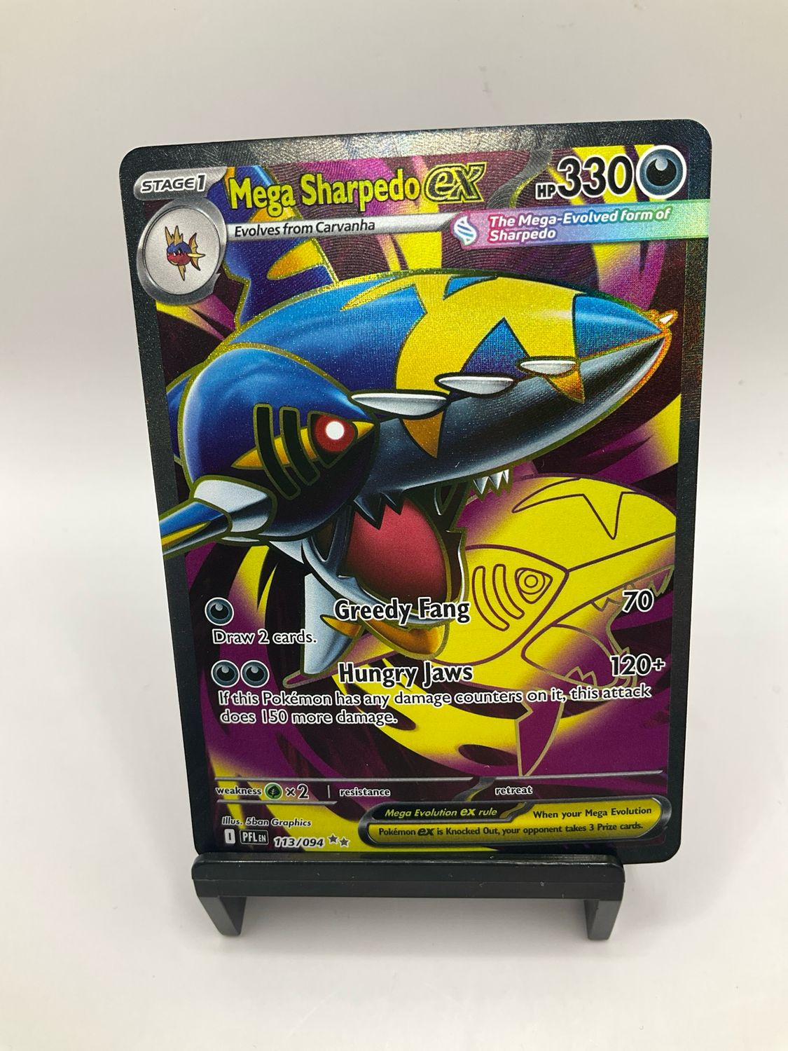 2025 POKEMON MEGA SHARPEDO EX FULL ART 113/94