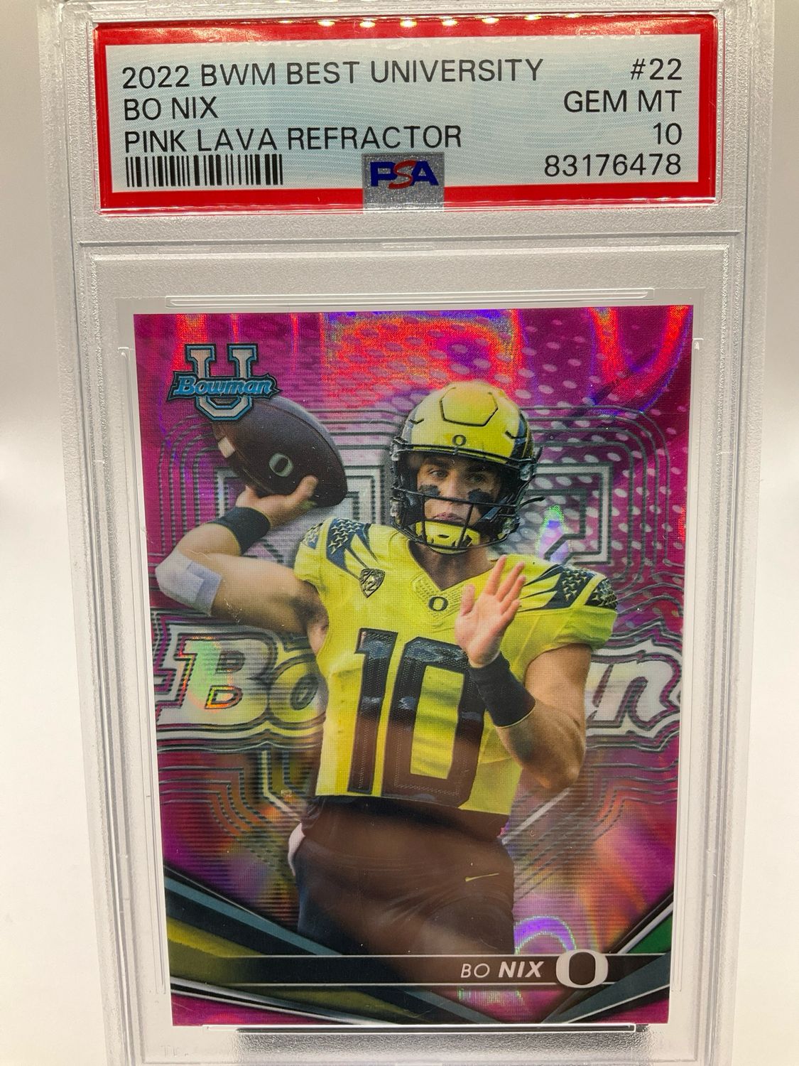 2022 BOWMAN BEST BO NIX PINK LAVA /100 PSA10 NO.22