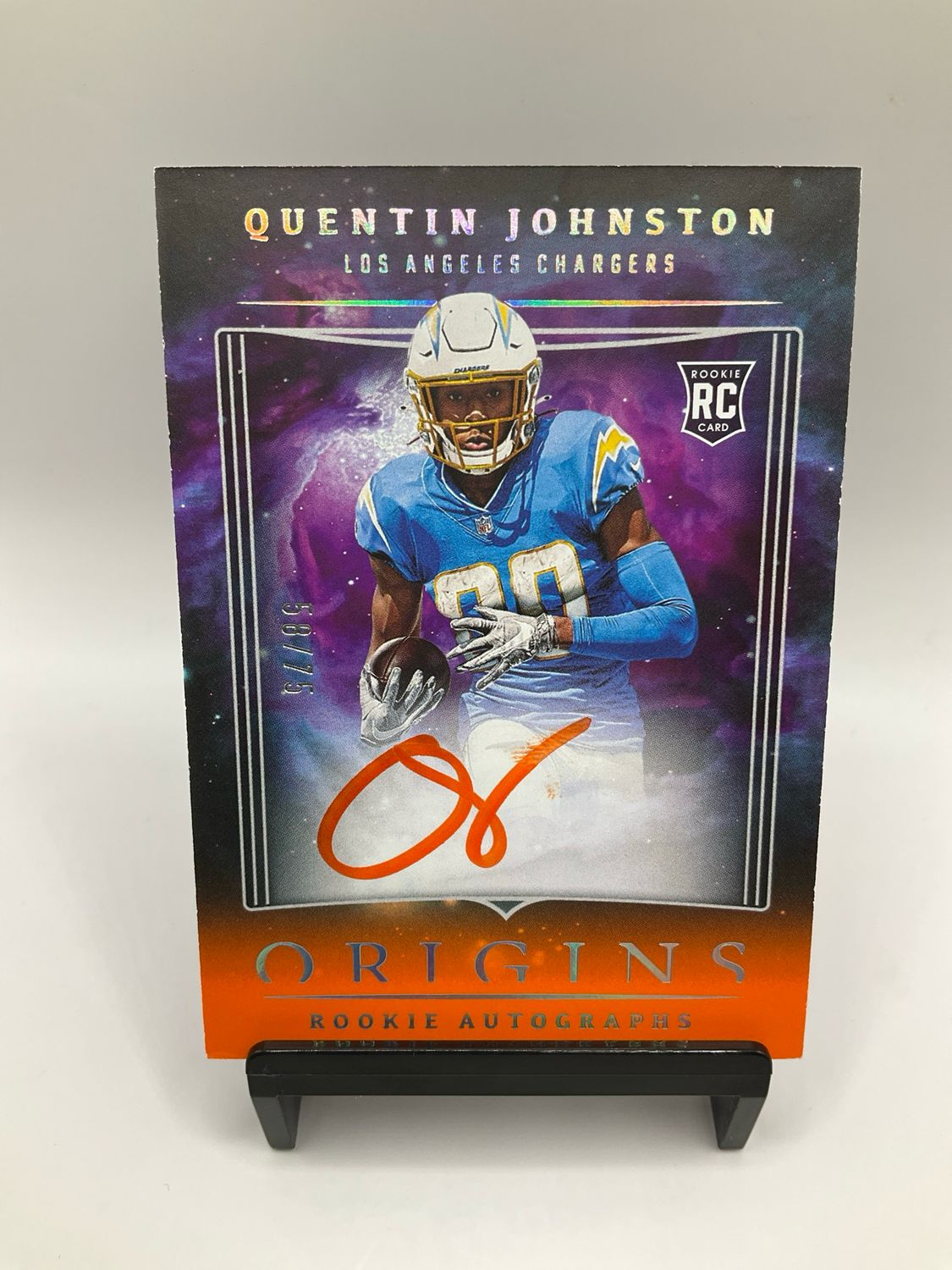 2023 ORIGINS QUENTIN JOHNSTON ORANGE AUTO /75 NO. RAQJO