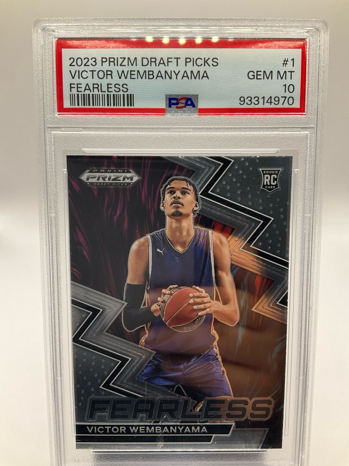 2023 PRIZM DP VICTOR WEMBANYAMA FEARLESS PSA 10