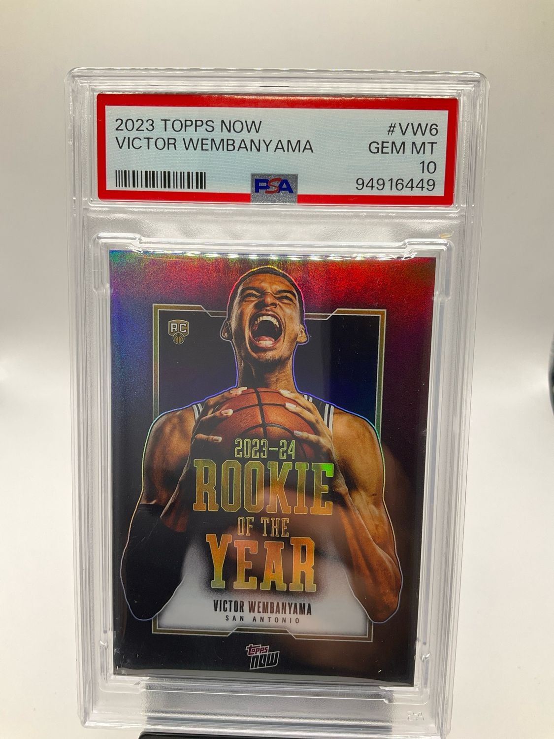 2023 TOPPS NOW VICTOR WEMBANYAMA ROY PSA 10