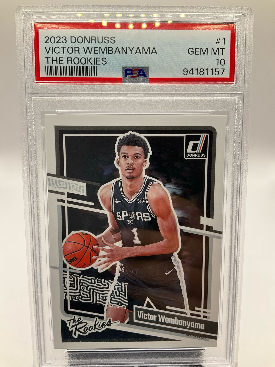 2023 DONRUSS VICTOR WEMBANYAMA THE ROOKIES PSA 10