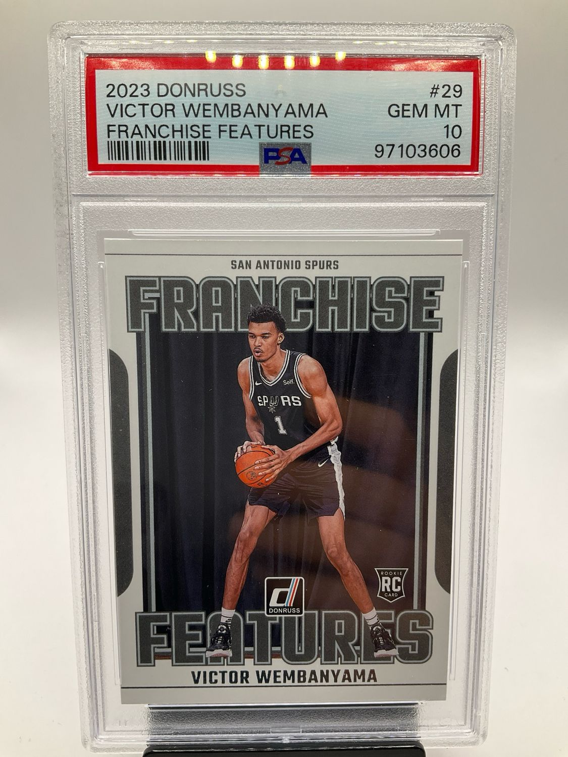 2023 DONRUSS VICTOR WEMBANYAMA FRANCHISE FEATURES PSA 10