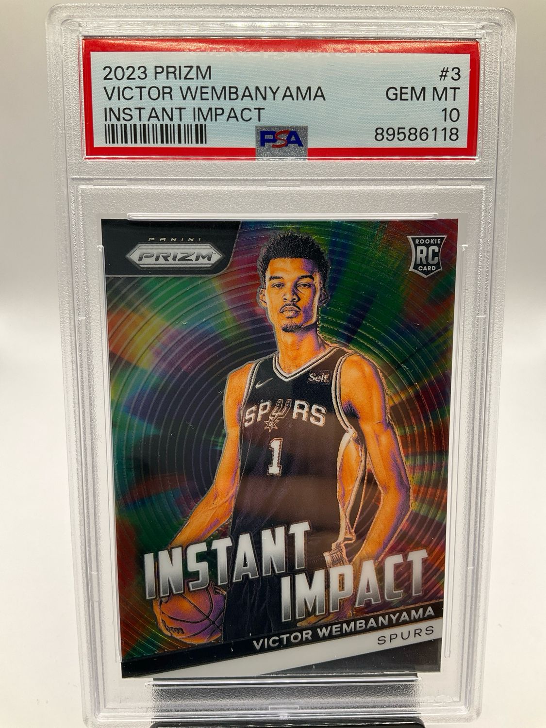 2023 PRIZM VICTOR WEMBANYAMA INSTANT IMPACT PSA 10