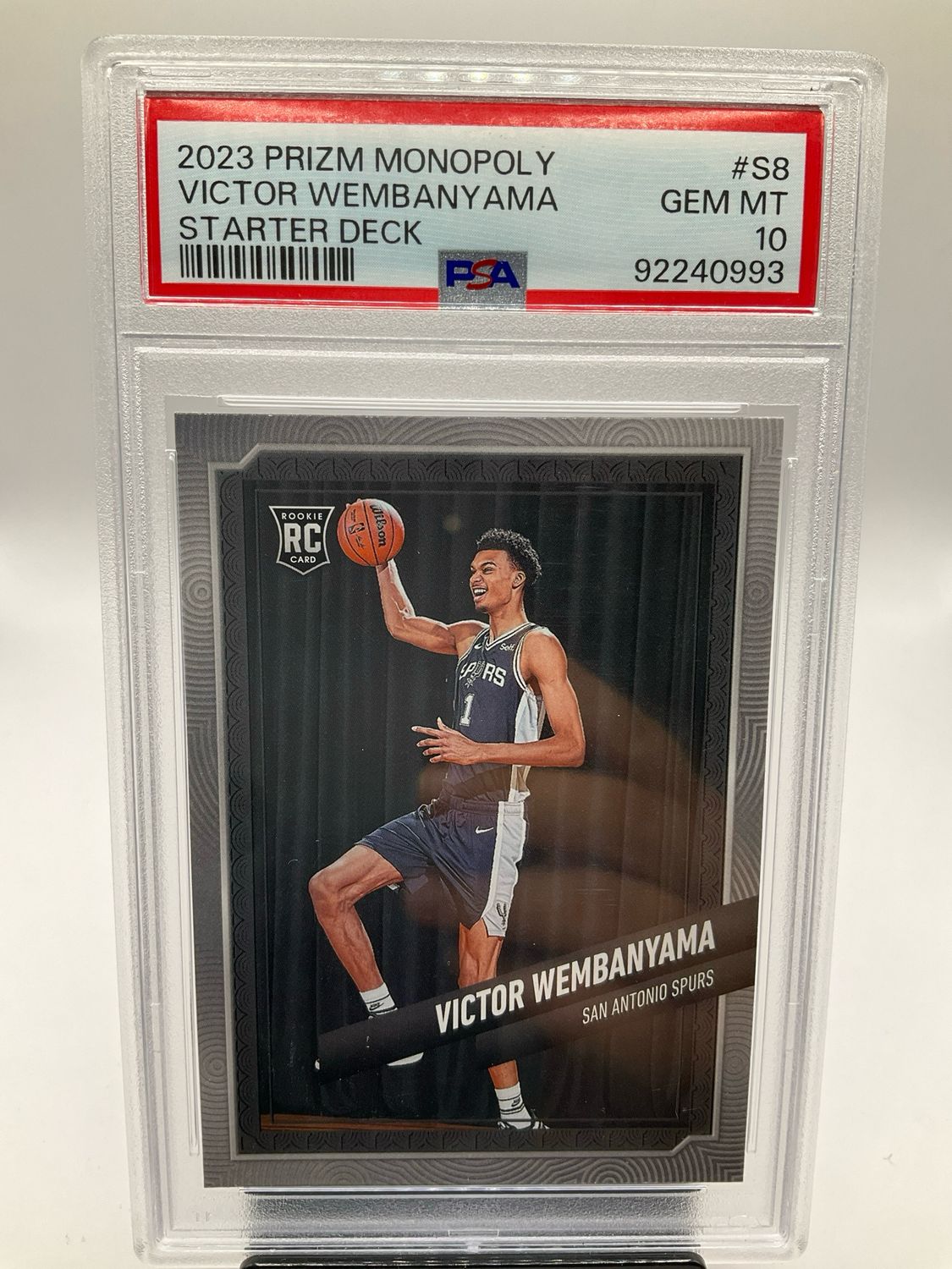 2023 PRIZM MONOPOLY VICTOR WEMBANYAMA STARTER DECK PSA 10