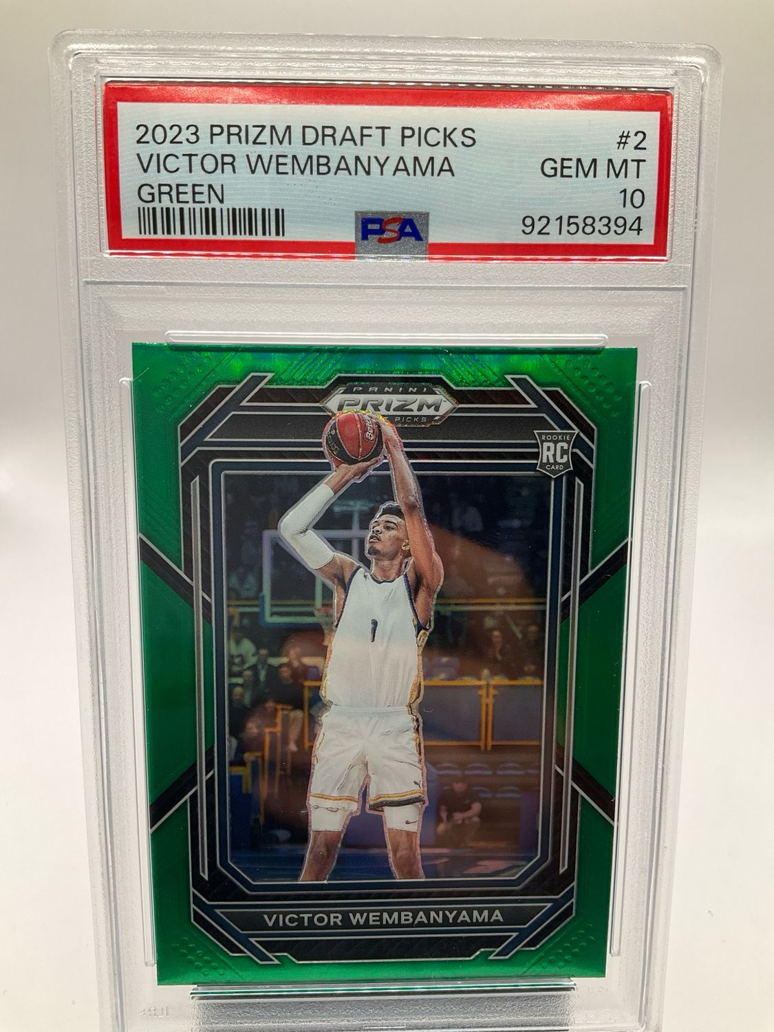 2023 PRIZM DP VICTOR WEMBANYAMA GREEN PSA 10