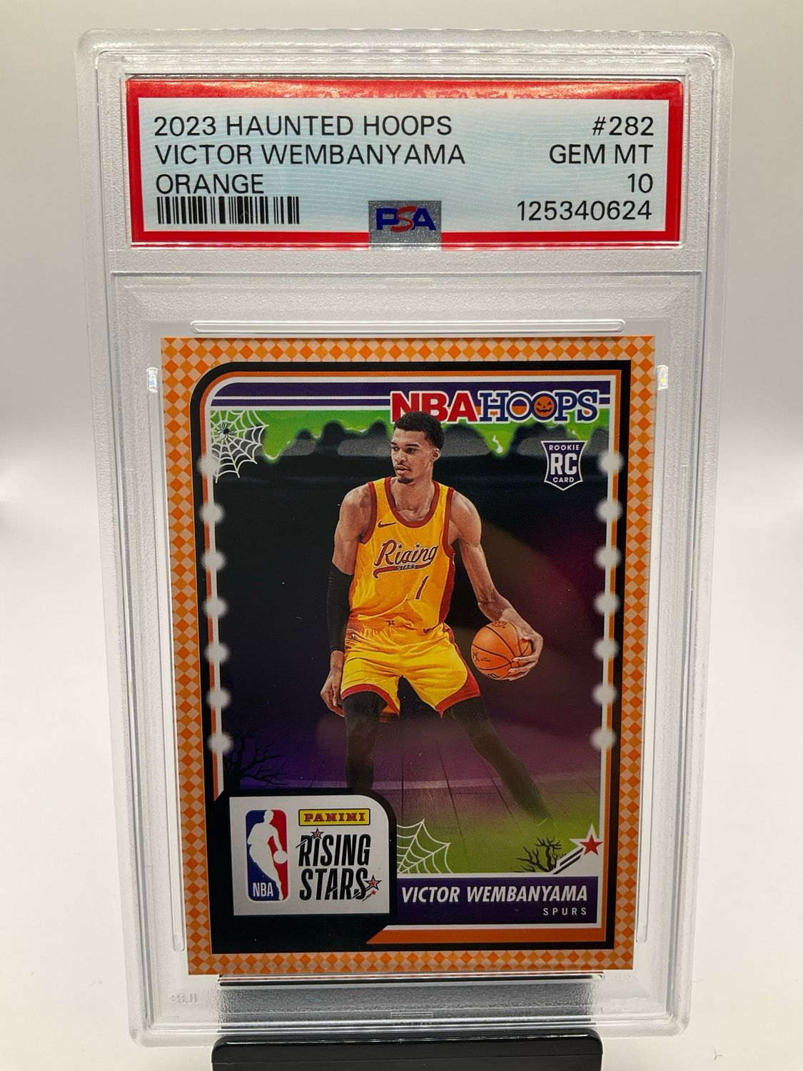 2023 HAUNTED HOOPS VICTOR WEMBANYAMA ORANGE PSA 10