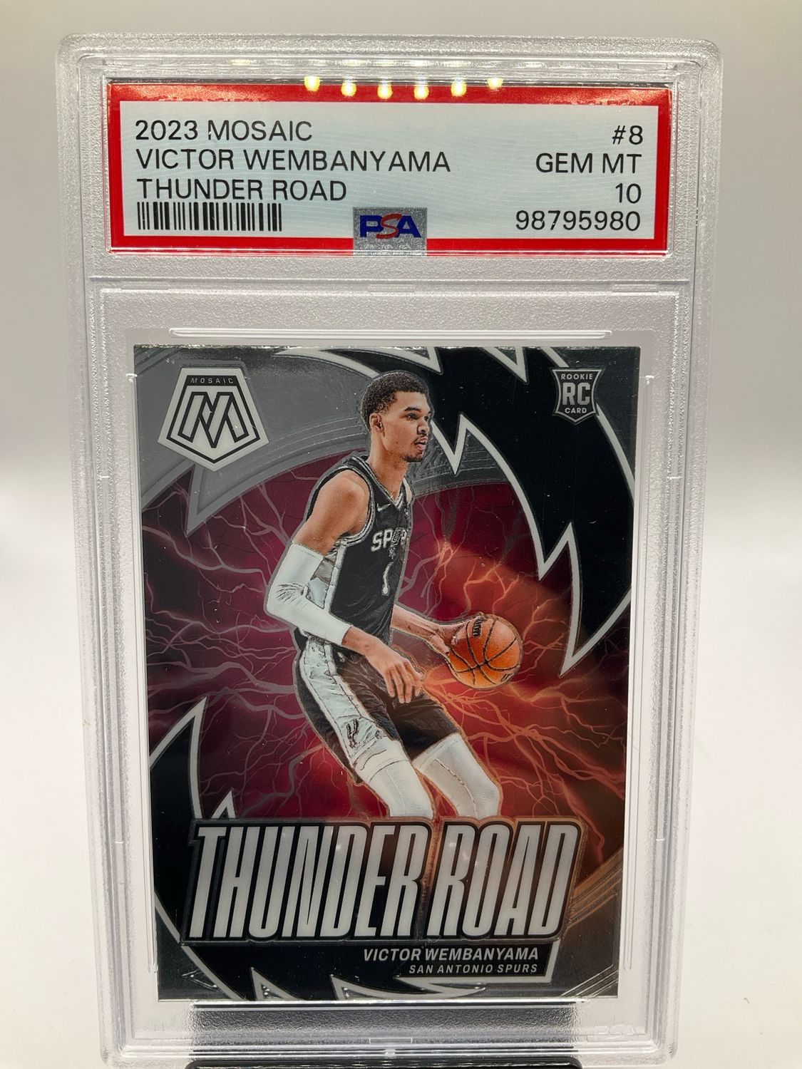 2023 MOSAIC VICTOR WEMBANYAMA THUNDER ROAD PSA 10