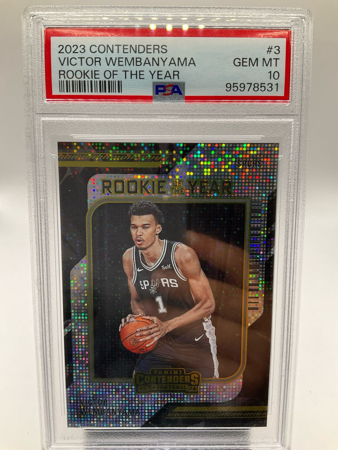 2023 CONTENDERS VICTOR WEMBANYAMA ROY PSA 10