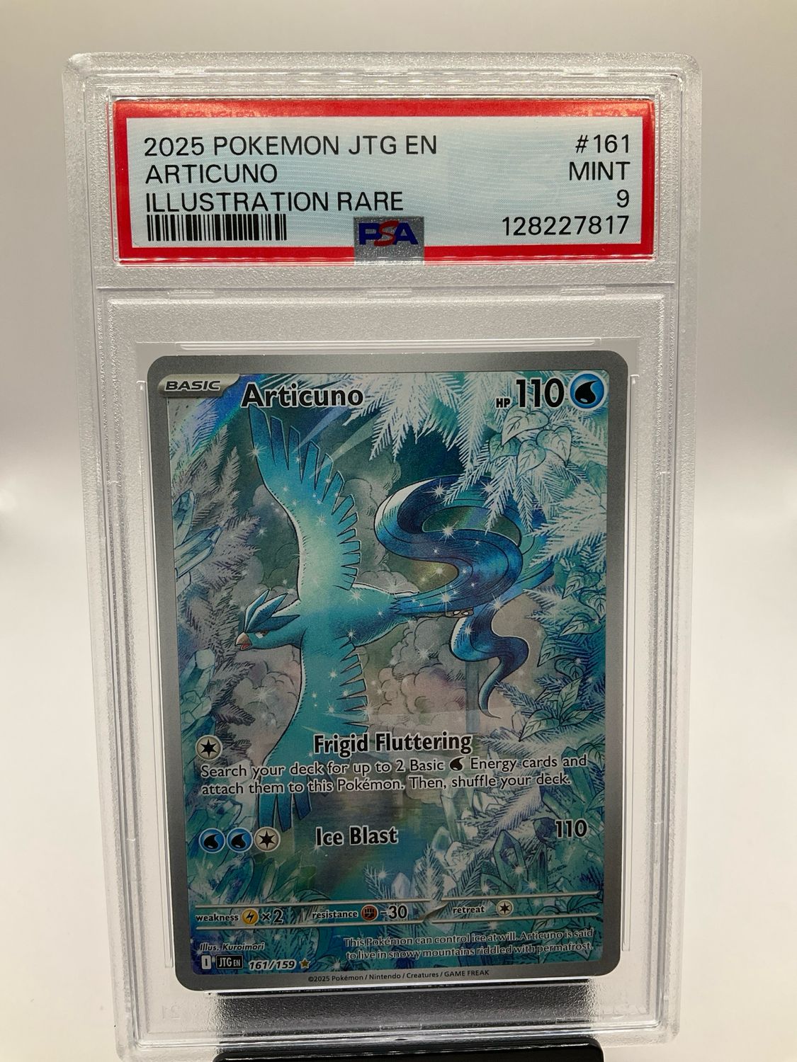 2025 POKEON ARTICUNO 161/159 ILLUSTRATION RARE PSA 9