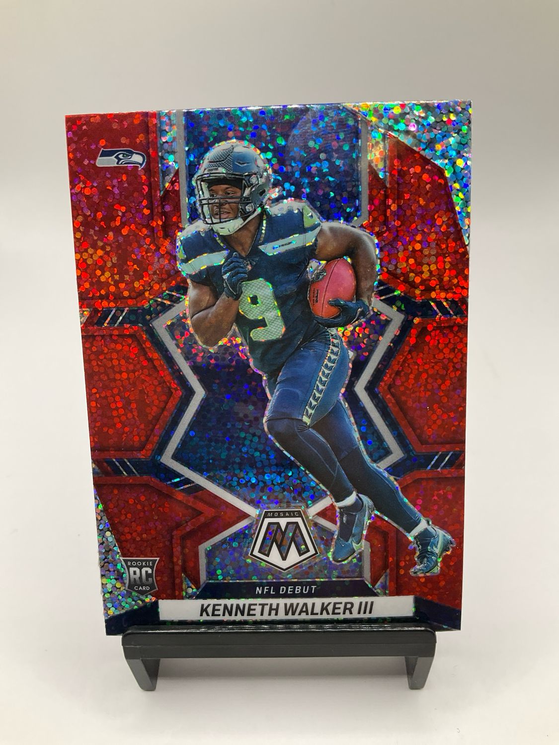 2022 MOSAIC KENNETH WALKER III NFL DEBUT RED SPARKLE NO. 284