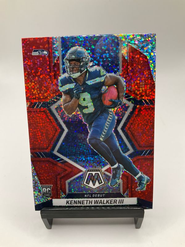 2022 MOSAIC KENNETH WALKER III NFL DEBUT RED SPARKLE NO. 284