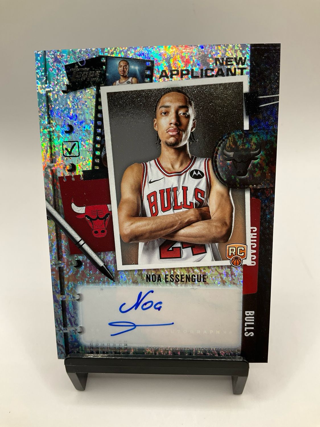 2025 TOPPS NOA ESSENGUE NEW APPLICANT FOIL AUTO NO. NA-NE
