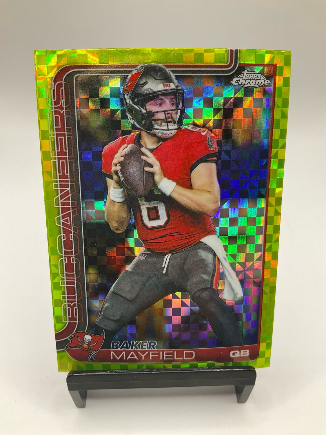 2025 TOPPS CHROME BAKER MAYFIELD LIME GREEN X-FRACTOR NO. 281