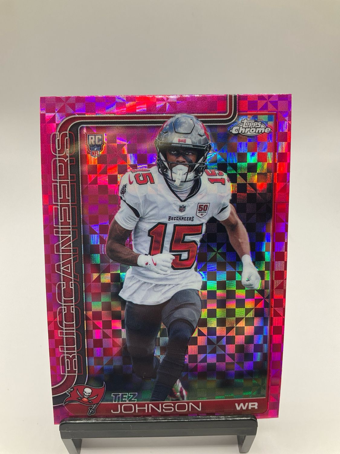 2025 TOPPS CHROME TEZ JOHNSON PINK X-FRACTOR NO. 342