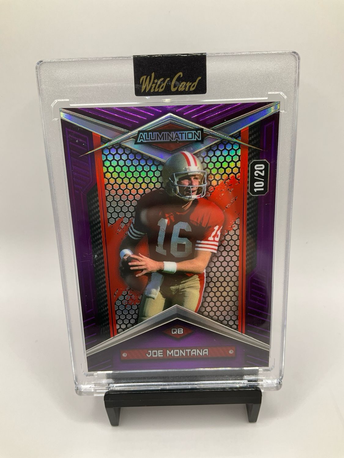 2026 WILD CARD ALUMINATION JOE MONTANA PURPLE /20 JHBC-JM