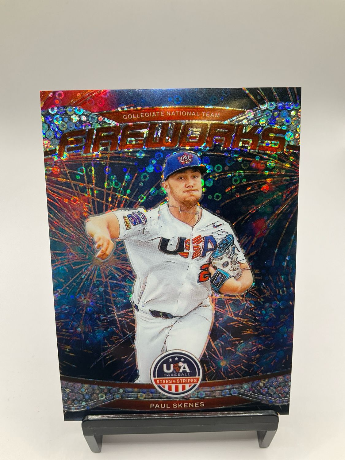 2026 USA STARS &amp; STRIPES PAUL SKENES SILVER DISCO FIREWORKS NO. 23