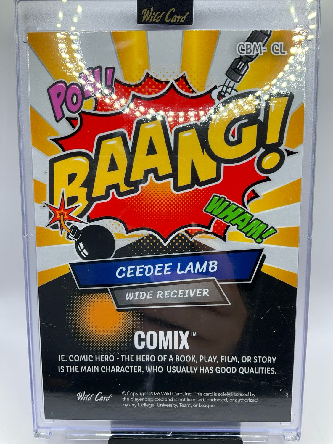 2026 WILD CARD JUST THE HITS CEEDEE LAMB COMIX 1/1 MAMMOTH CBM-CL
