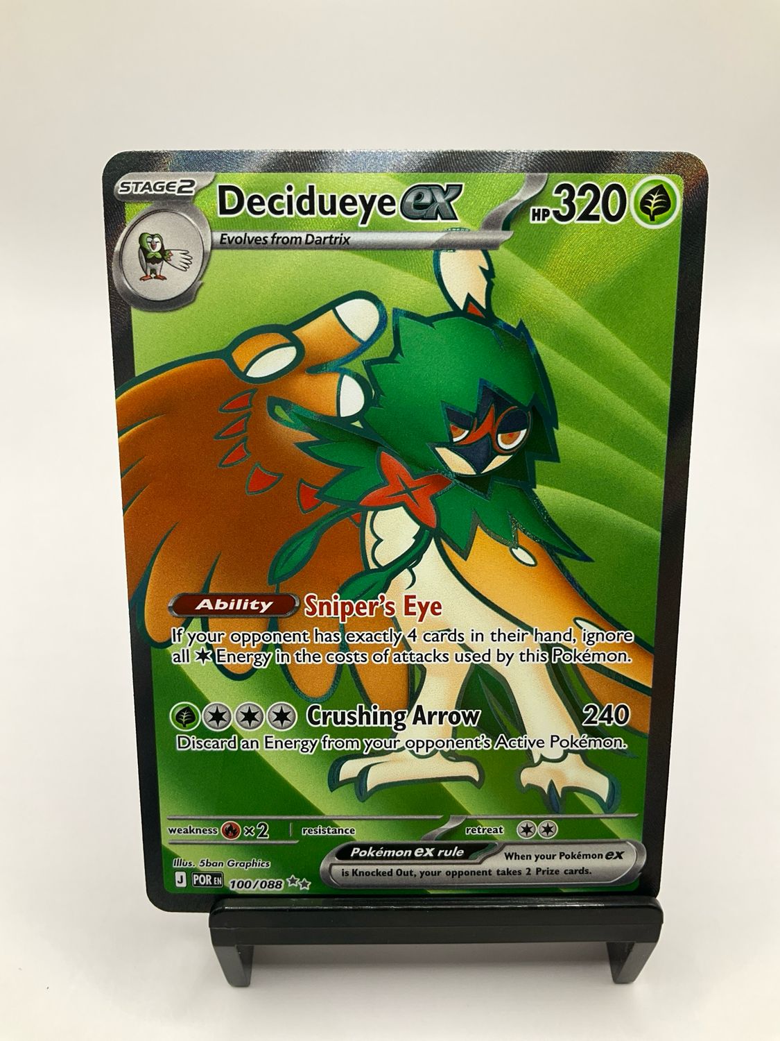 2026 POKEMON DECIDUEYE EX FULL ART 100/88
