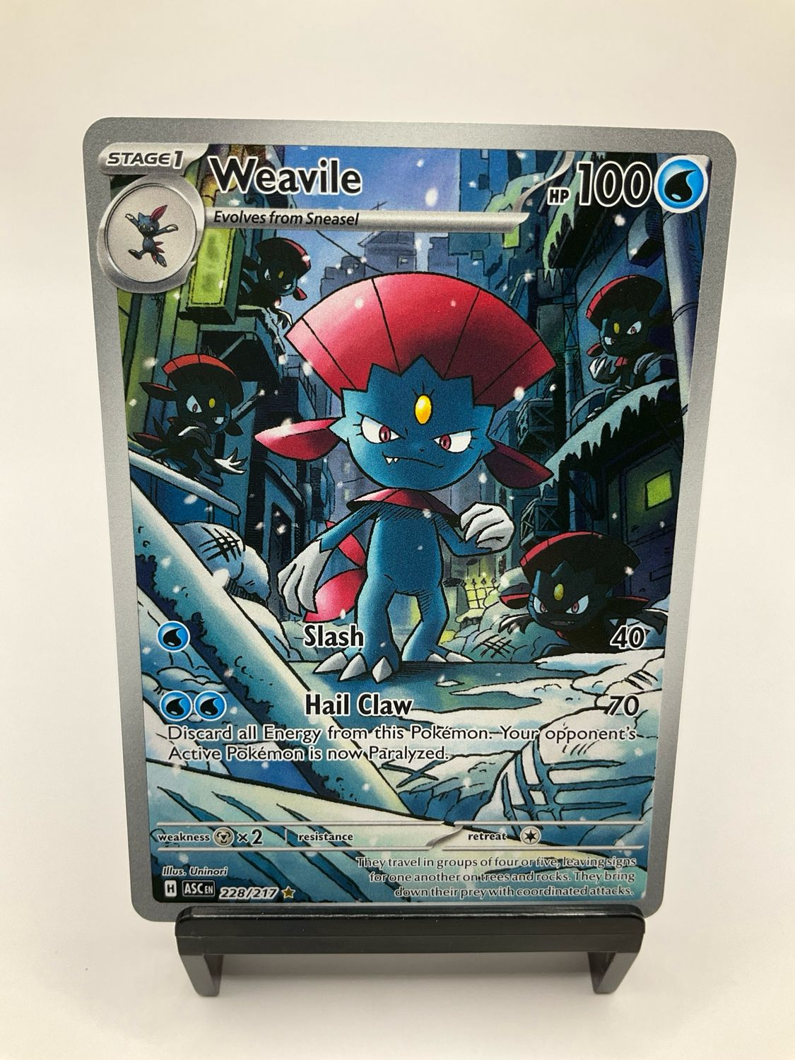 2026 POKEMON WEAVILE ART RARE 228/217