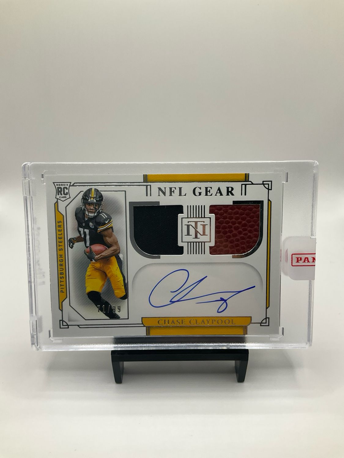 2020 NATIONAL TREASURES CHASE CLAYPOOL NFL GEAR RPA /99 NO. RSC-CC