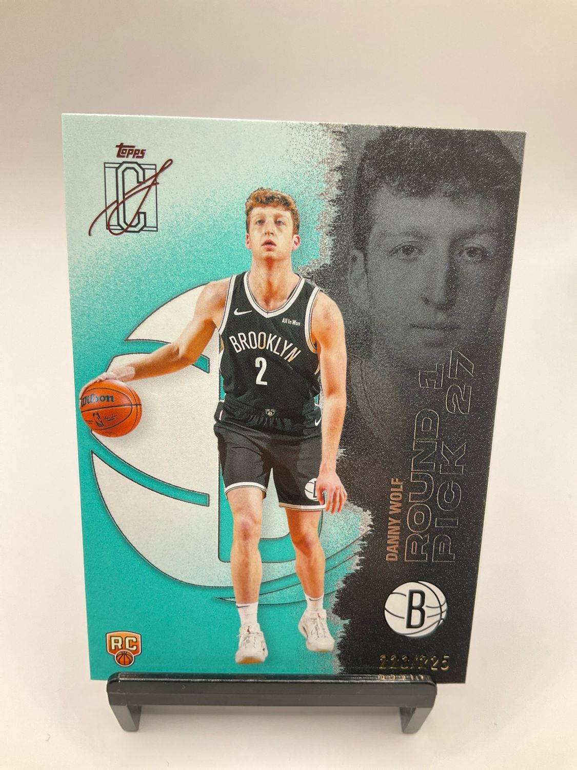 2025/26 TOPPS SIGNATURE CLASS DANNY WOLF ROUND 1 PICK 27 TEAL /225