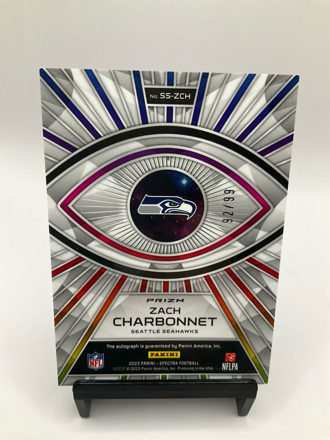 2023 SPECTRA ZACH CHARBONNET SPECTRAL AUTO /99 NO. SS-ZCH