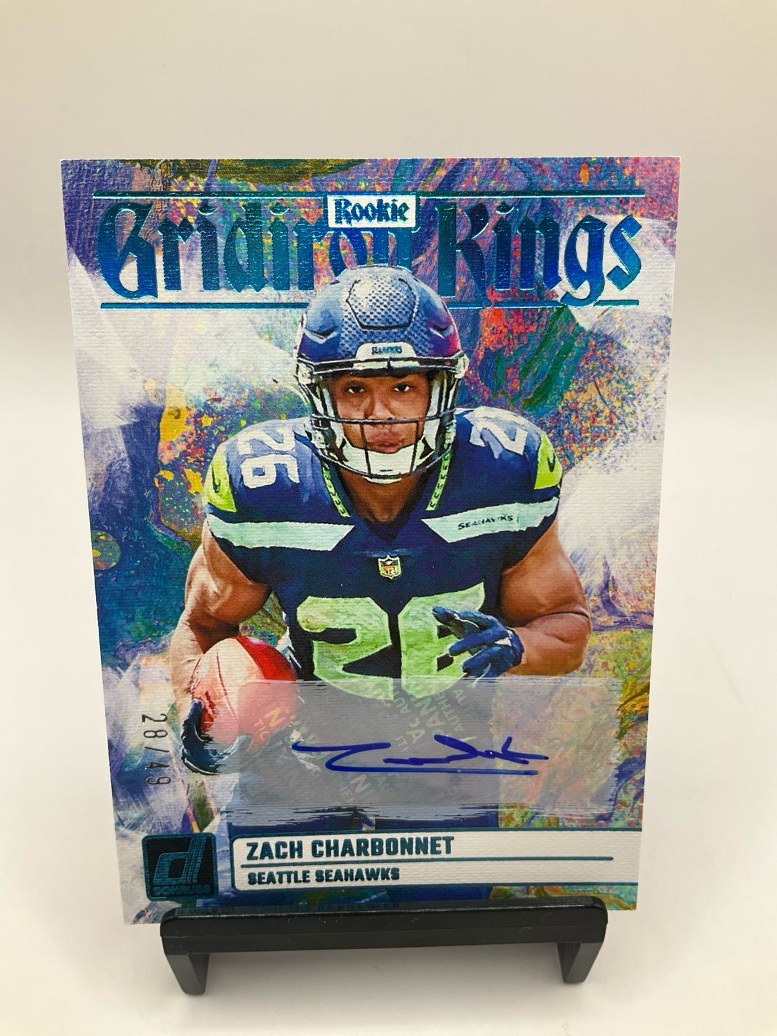2023 DONRUSS ZACH CHARBONNET ROOKIE GRIDIRON KINGS AUTO /49 NO. RGK-15