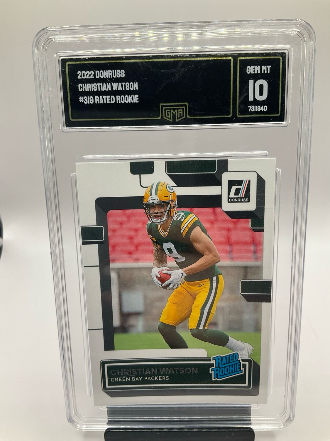 2022 DONRUSS CHRISTIAN WATSON RATED ROOKIE GMA 10