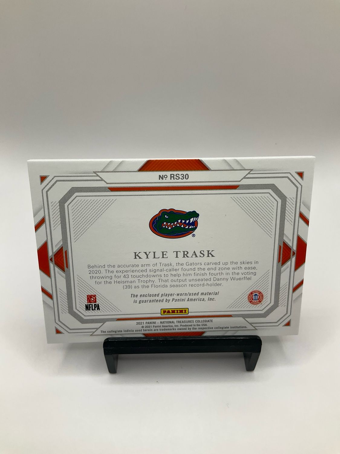 2021 NATIONAL TREASURES KYLE TRASK PATCH /10 NO. RS30