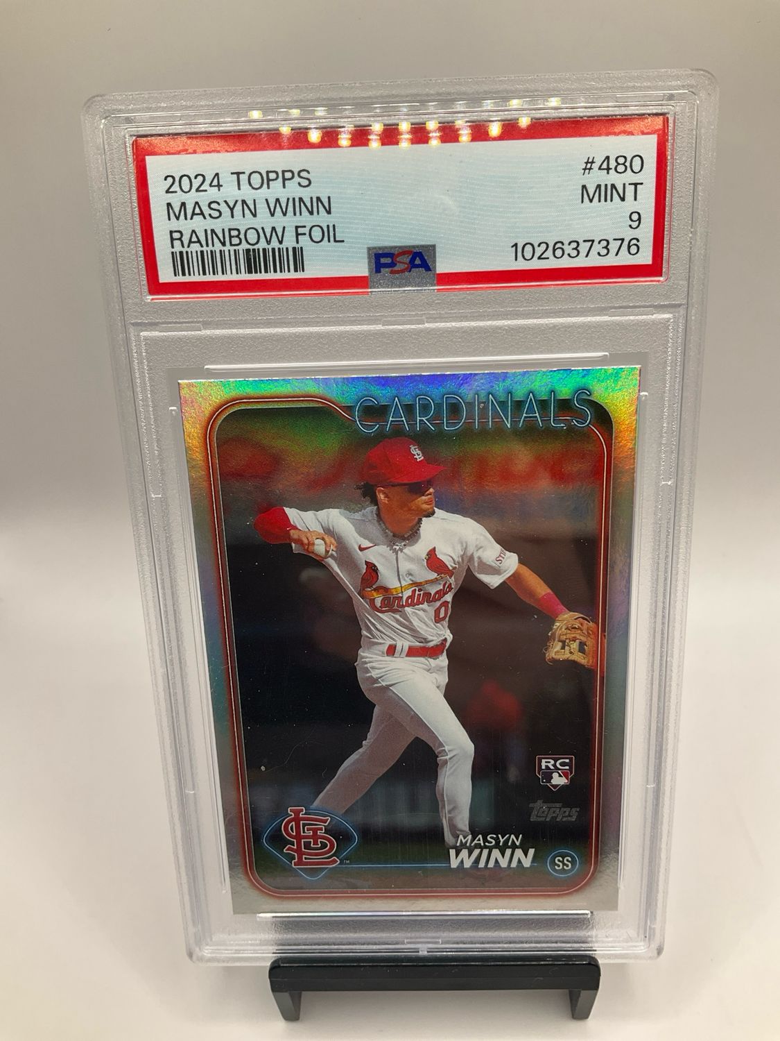 2024 TOPPS MASYN WINN RAINBOW FOIL PSA 9 NO. 480