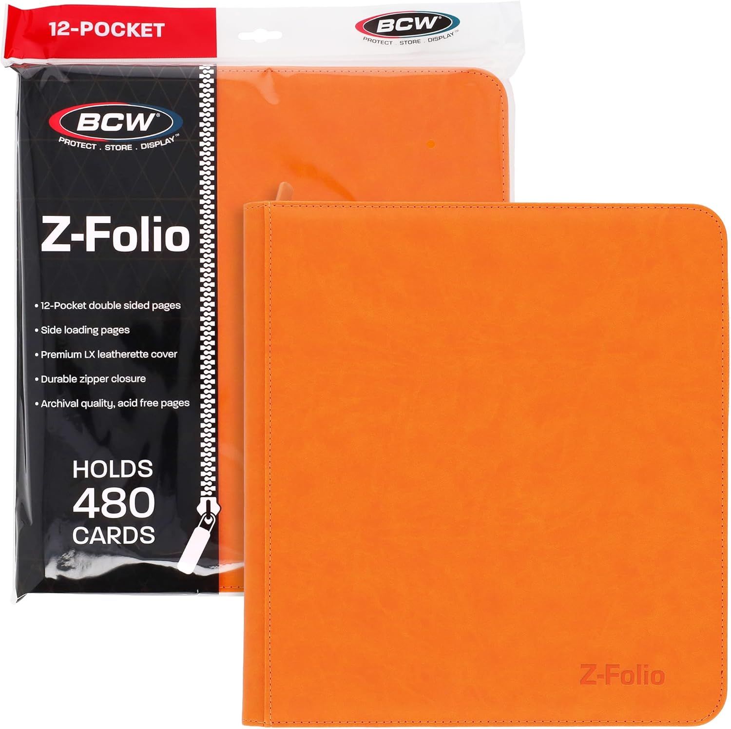 Z FOLIO 12 POCKET BINDER ORANGE