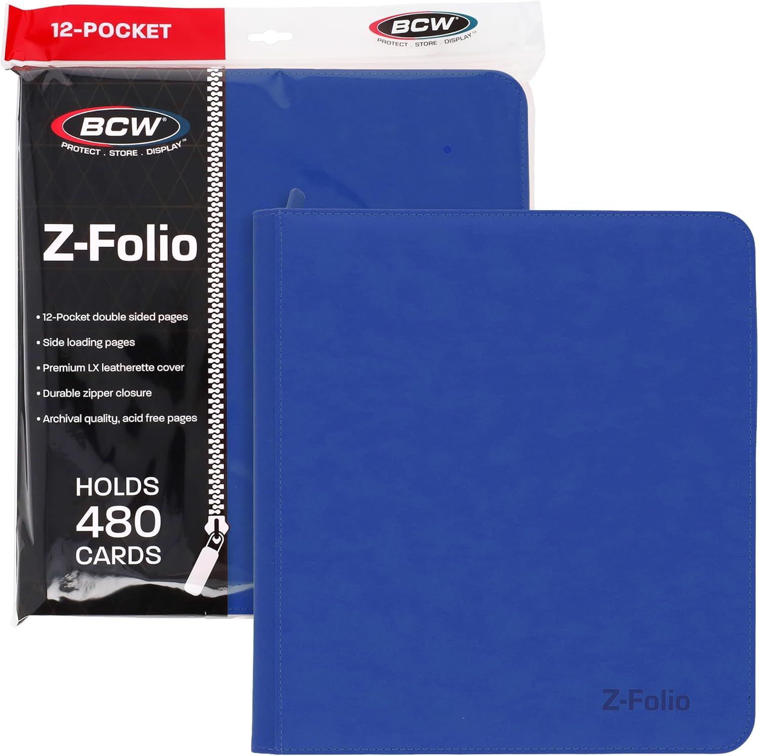 Z FOLIO 12 POCKET BINDER BLUE