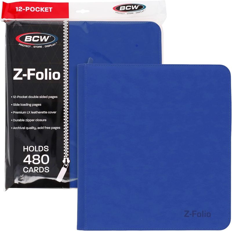 Z FOLIO 12 POCKET BINDER BLUE