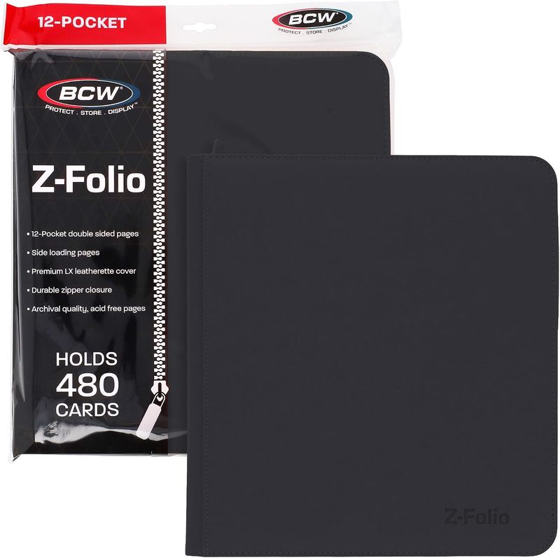 Z FOLIO 12 POCKET BINDER BLACK