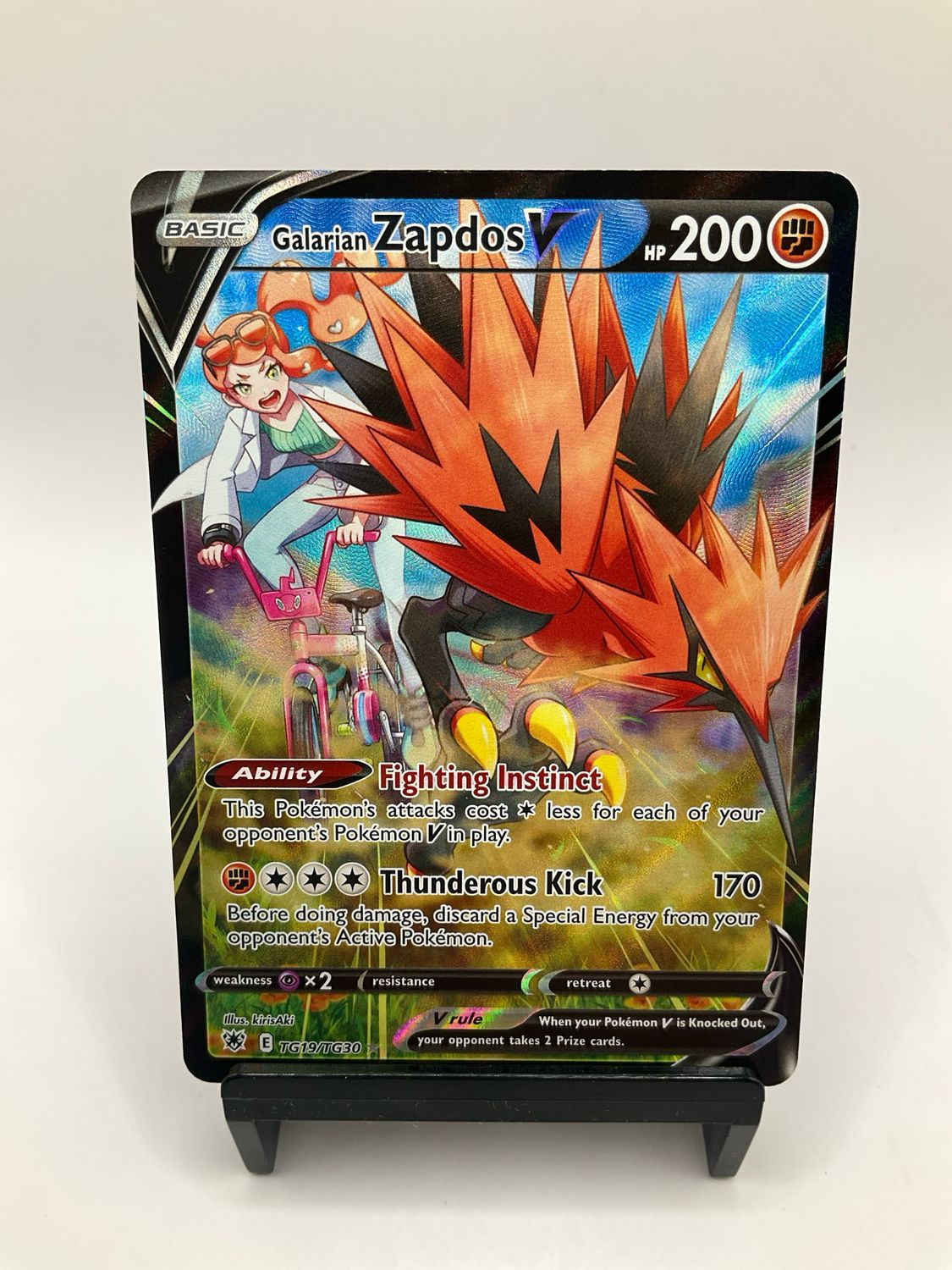 2022 POKEMON GALARIAN ZAPDOS V TG19/TG30