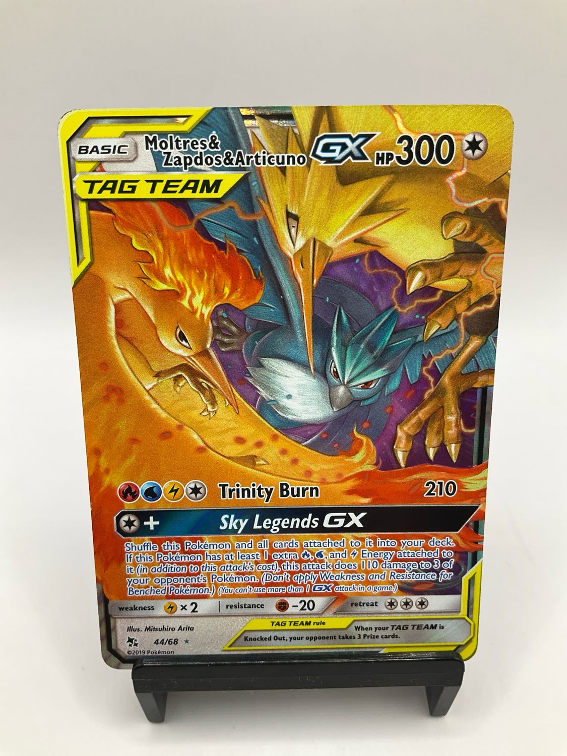 2019 POKEMON MOLTRES &amp; ZAPDOS &amp; ARTICUNO GX 44/68