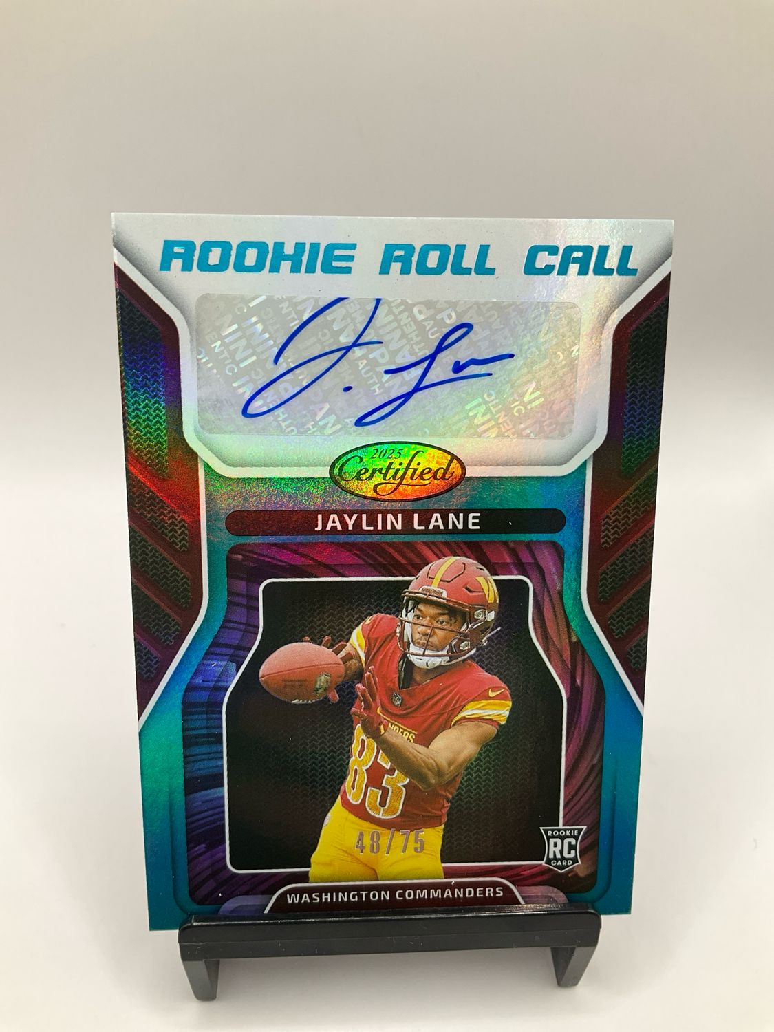2025 CERTIFIED JAYLIN LANE ROOKIE ROLL CALL AUTO 48/75