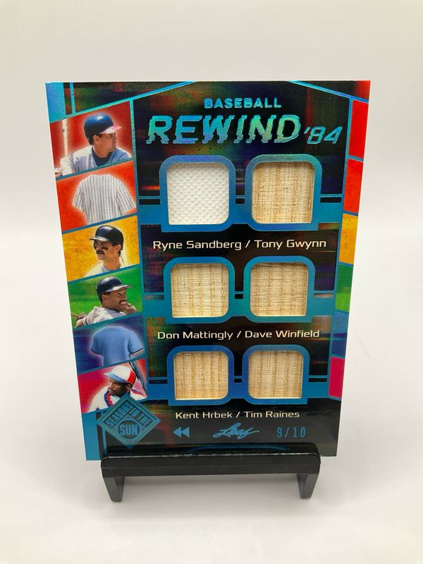 2026 LEAF BASEBALL REWIND '84 SANDBERG, GWYNN, MATTINGLY, WINFIELD, HRBEK, RAINES, BAINES, RIPKEN, GIBSON, BLYLEVEN, GOODEN, VIOLA /10 NO. BR-11